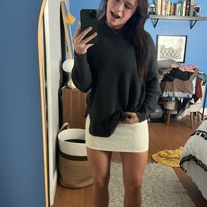 Alterd state white leopard print mini skirt